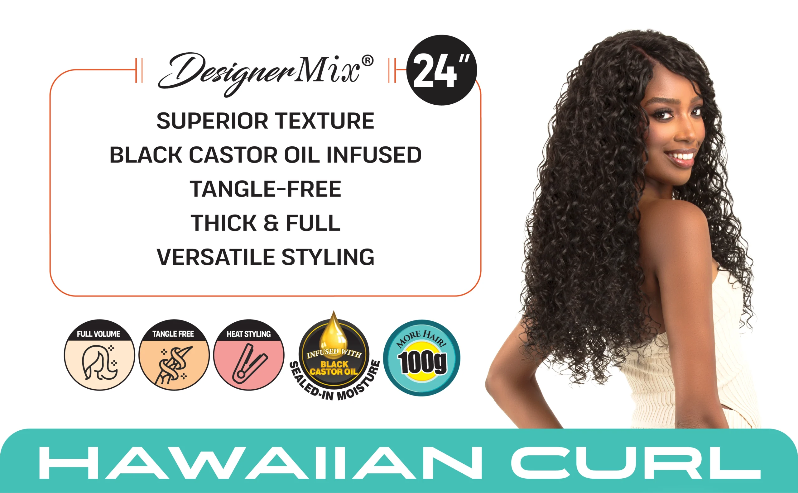 1pc water wave (24″)