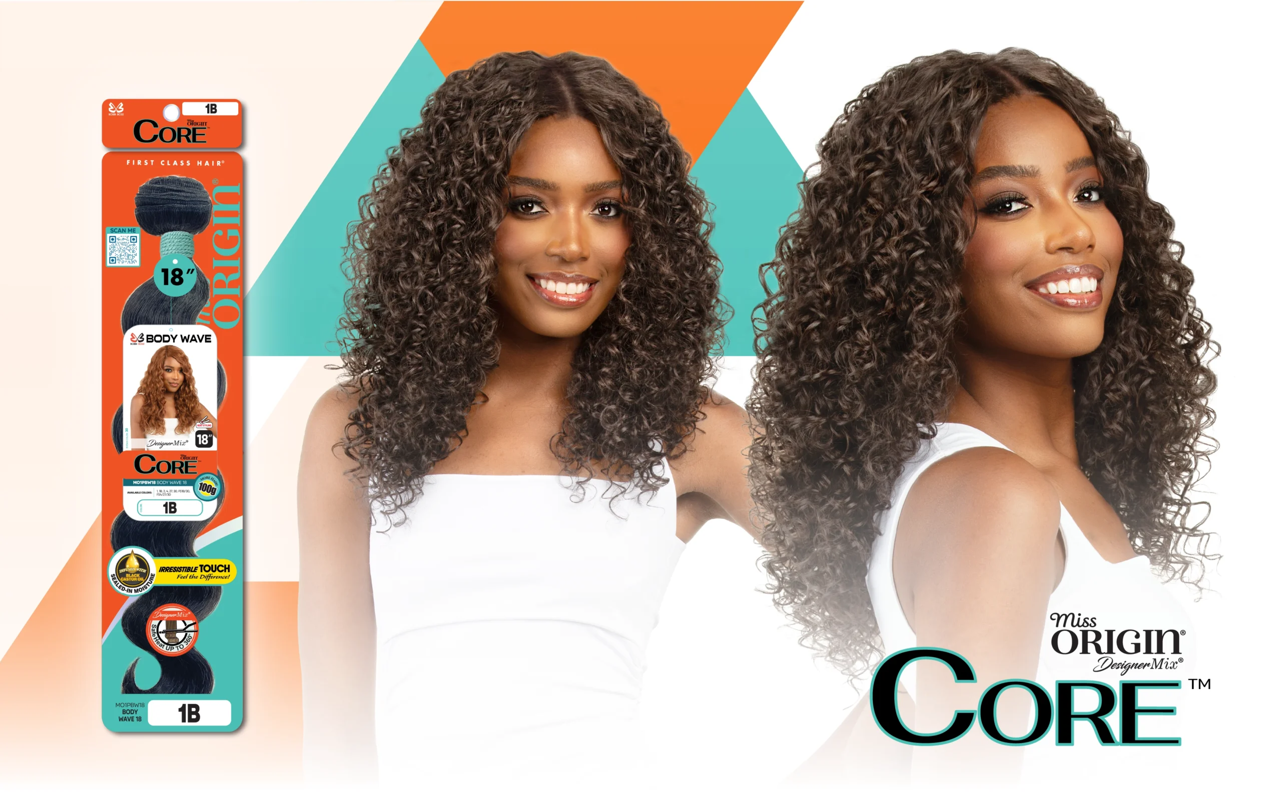 1pc hawaiian curl (18″)